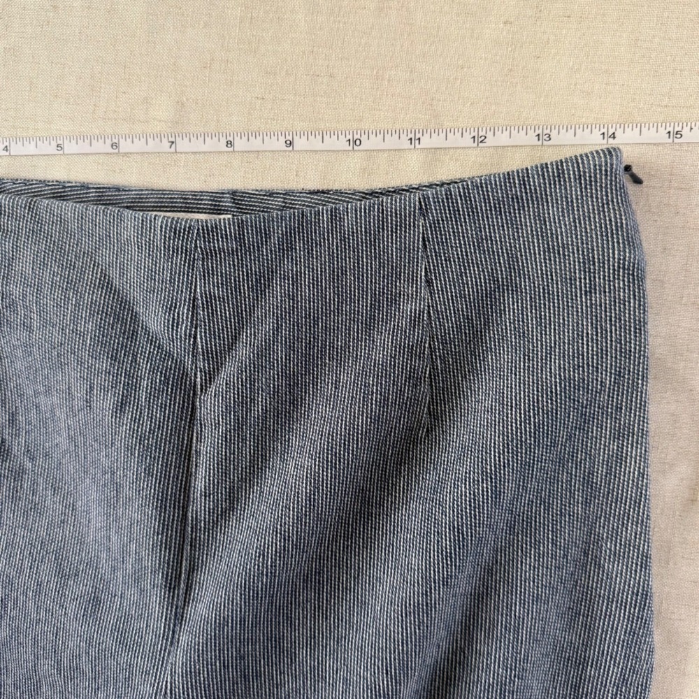 Talbots Vintage Women High Rise Zip Pinstripe Stretch Straight‎ Leg Pants Size 6 - Picture 4 of 10